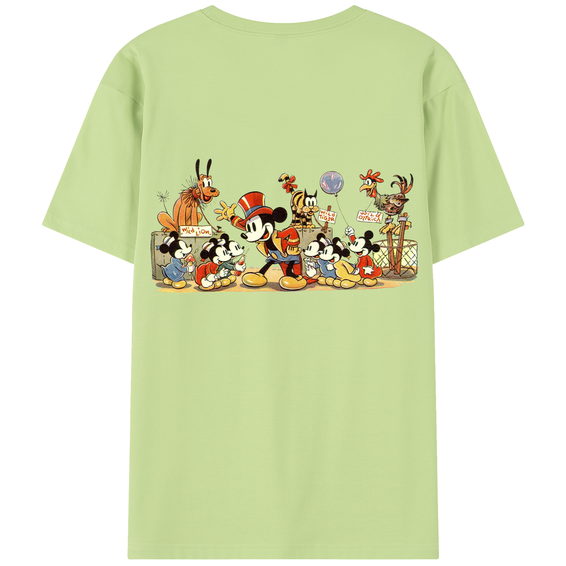 （画像用） ミッキーマウス Mickey Mouse 綿100％半袖Tシャツ（背面プリント）